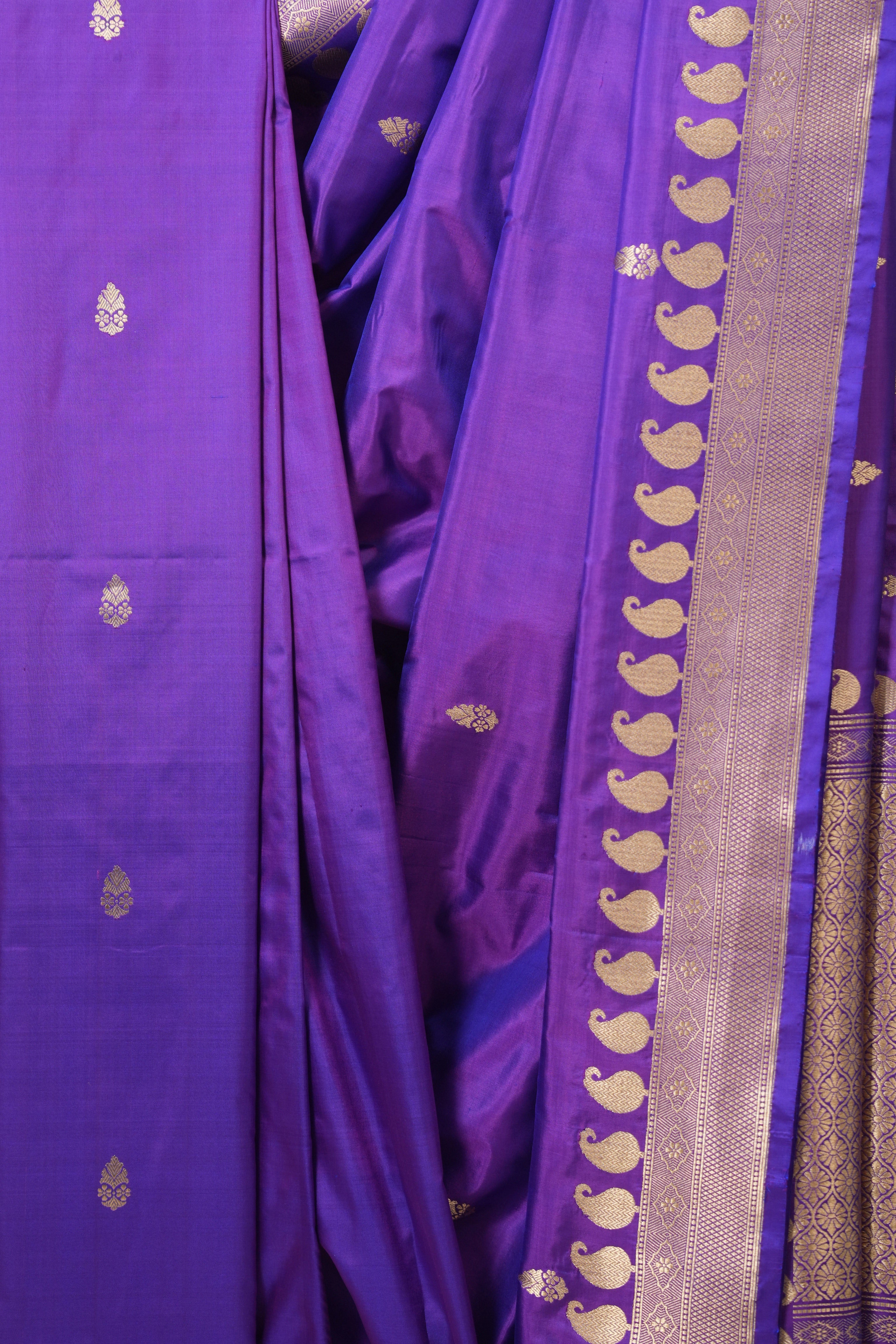 Violet Banarasi Silk Saree - SRVBSS894
