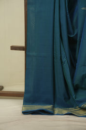Peacock Blue Cotton Paithani Saree - SRPBCPS842