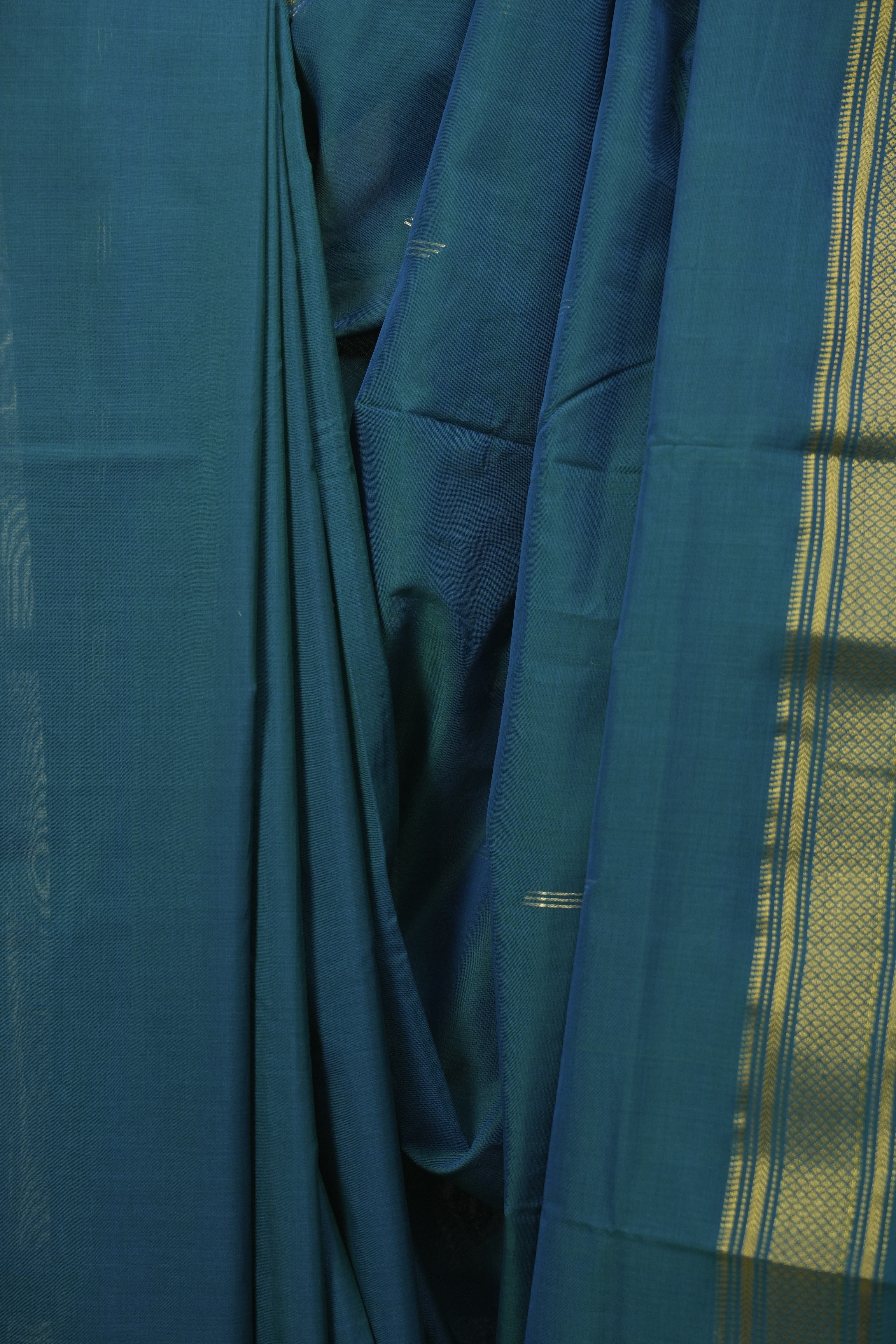 Peacock Blue Cotton Paithani Saree - SRPBCPS842