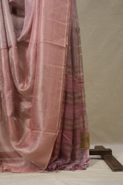 Pink Tissue Tussar Silk Saree - SRPTTSS606