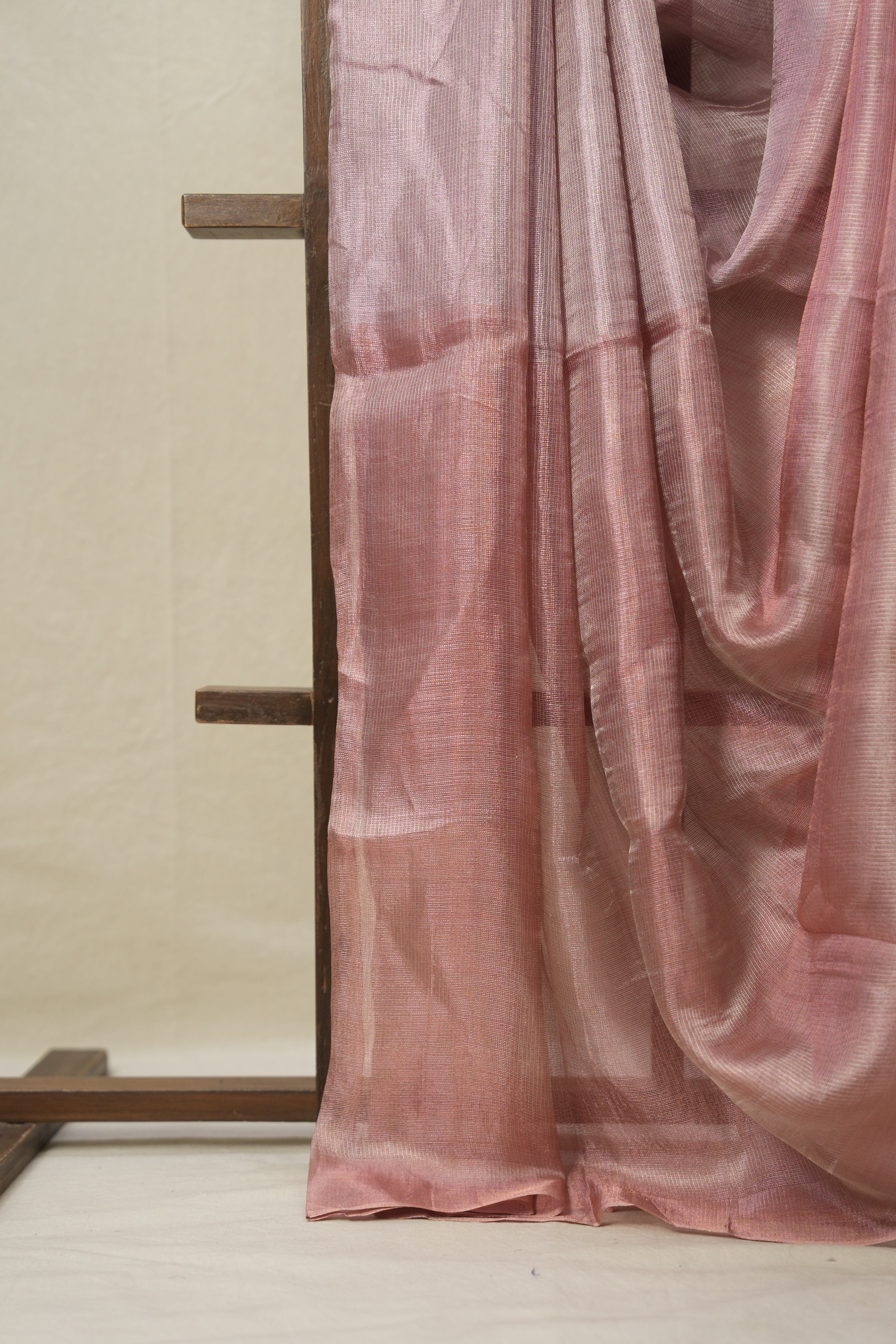 Pink Tissue Tussar Silk Saree - SRPTTSS606