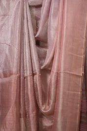 Pink Tissue Tussar Silk Saree - SRPTTSS606
