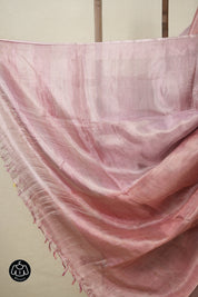 Pink Tissue Tussar Silk Saree - SRPTTSS606