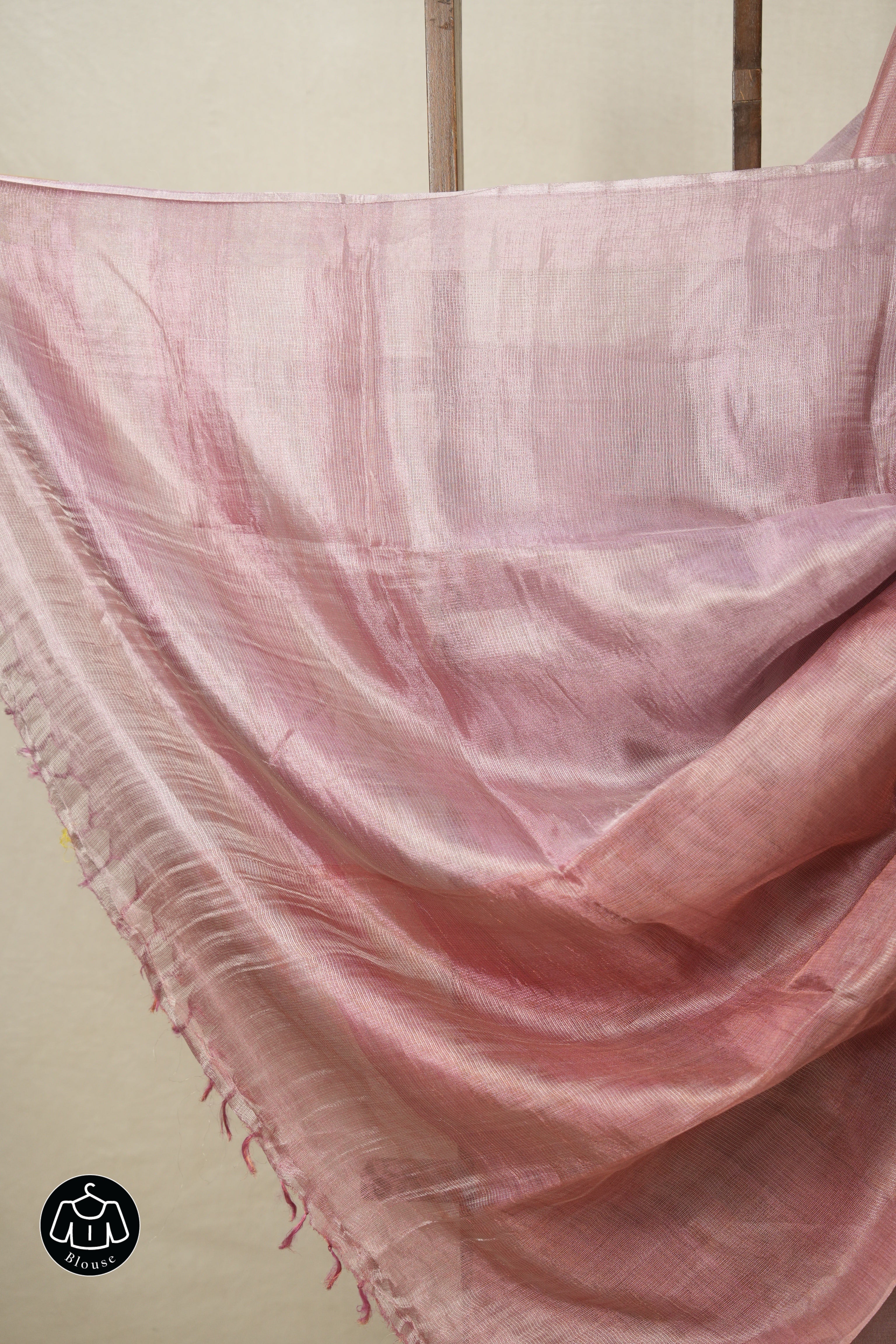 Pink Tissue Tussar Silk Saree - SRPTTSS606