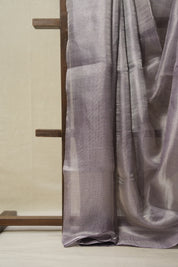 Lavender Tissue Tussar Silk Saree - SRLTTSS605