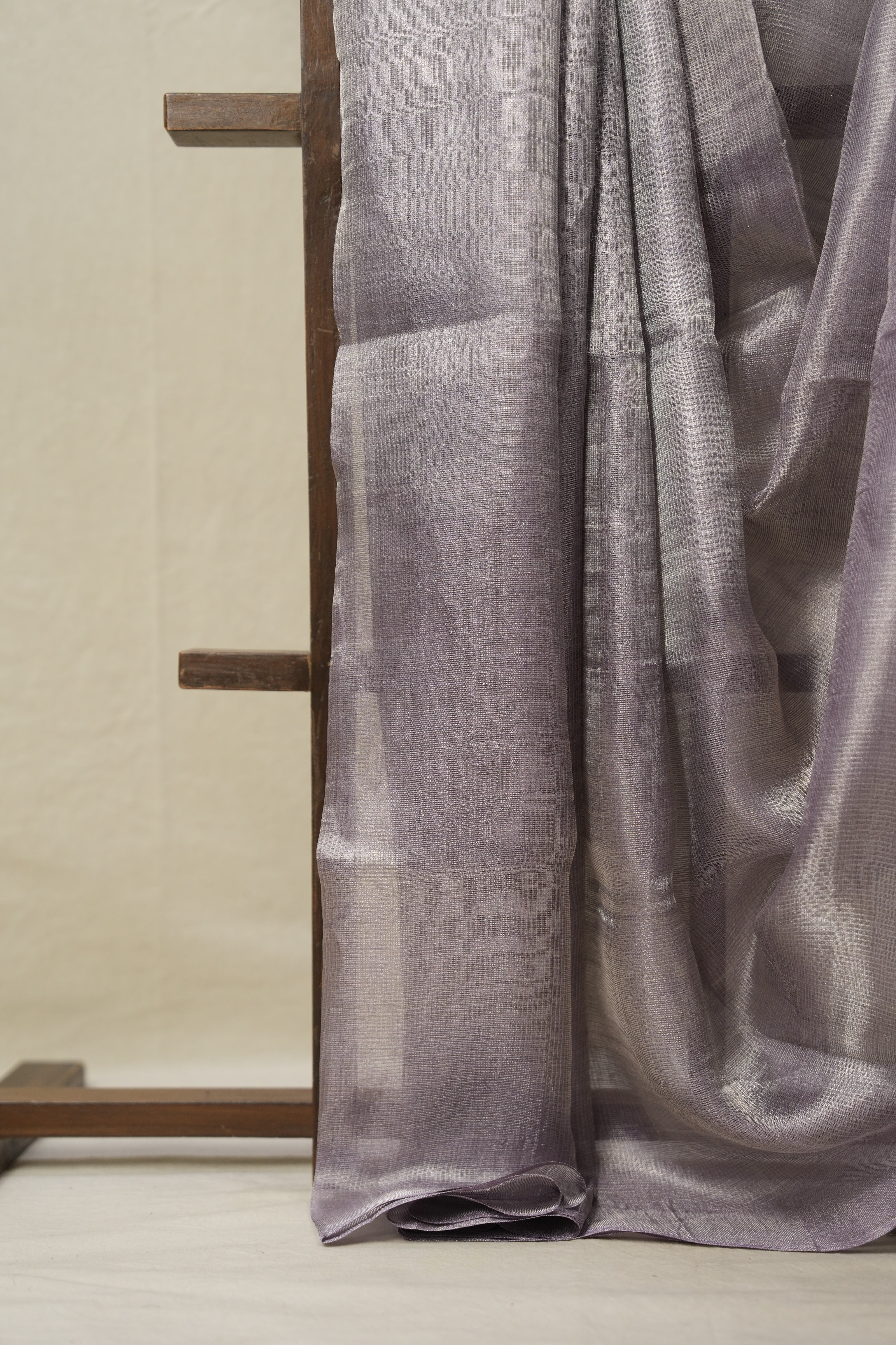 Lavender Tissue Tussar Silk Saree - SRLTTSS605