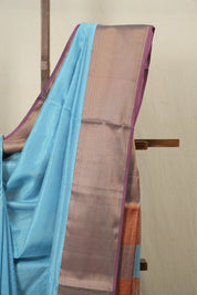 Sky Blue Maheshwari Saree - SRSBMS173