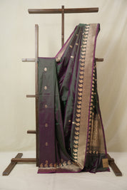 Two Tone Green Banarasi Silk Saree - SRTTGBSS895