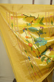 Yellow Cotton Paithani Saree - SRYCPS836
