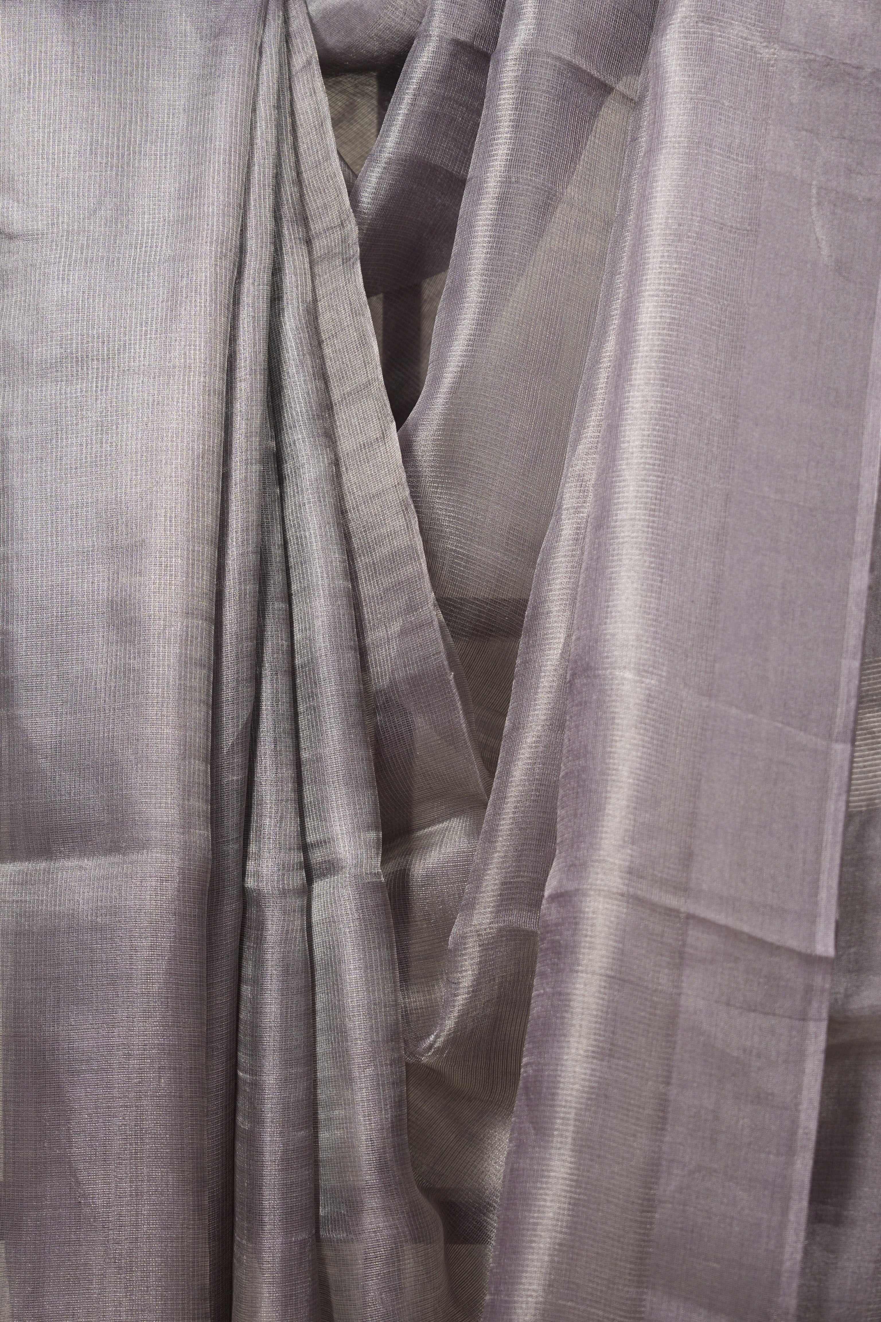 Lavender Tissue Tussar Silk Saree - SRLTTSS605