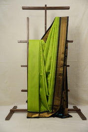Neon Green Gadwal Silk Saree - SRNGGSS608