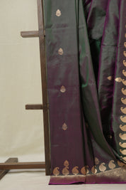Two Tone Green Banarasi Silk Saree - SRTTGBSS895
