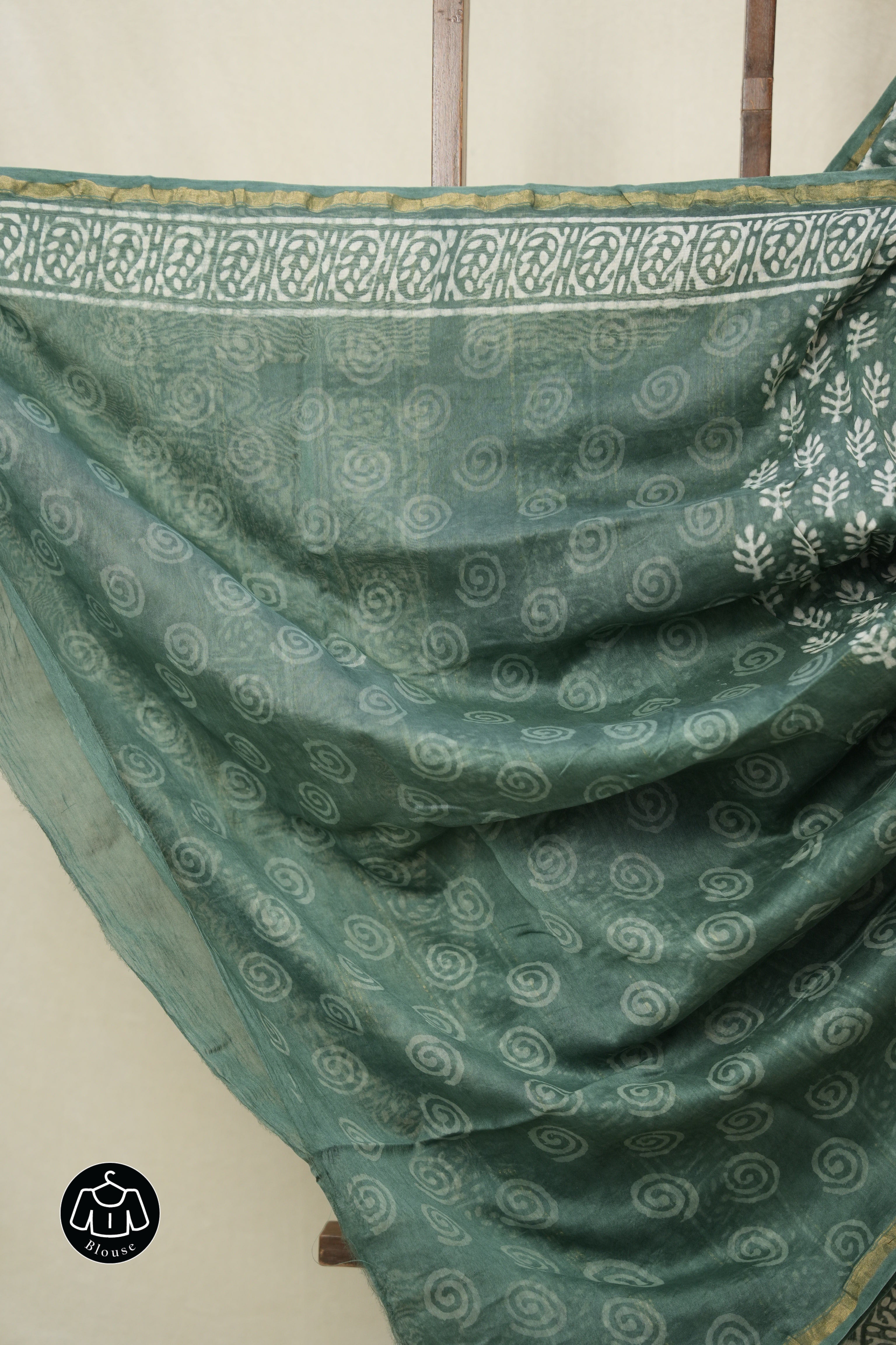 Emrald Green HBP Cotton Silk Saree With Chanderi Border - SREGCSS1557