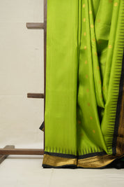 Neon Green Gadwal Silk Saree - SRNGGSS608