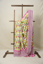 White HBP Signature Cotton Saree - SRWSCS11