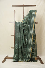 Emrald Green HBP Cotton Silk Saree With Chanderi Border - SREGCSS1555