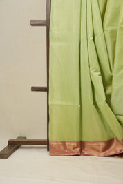 Pista Green Maheshwari Tissue Saree - SRPGMTS300