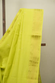 Lime Green Cotton Paithani Saree - SRLGCPS839