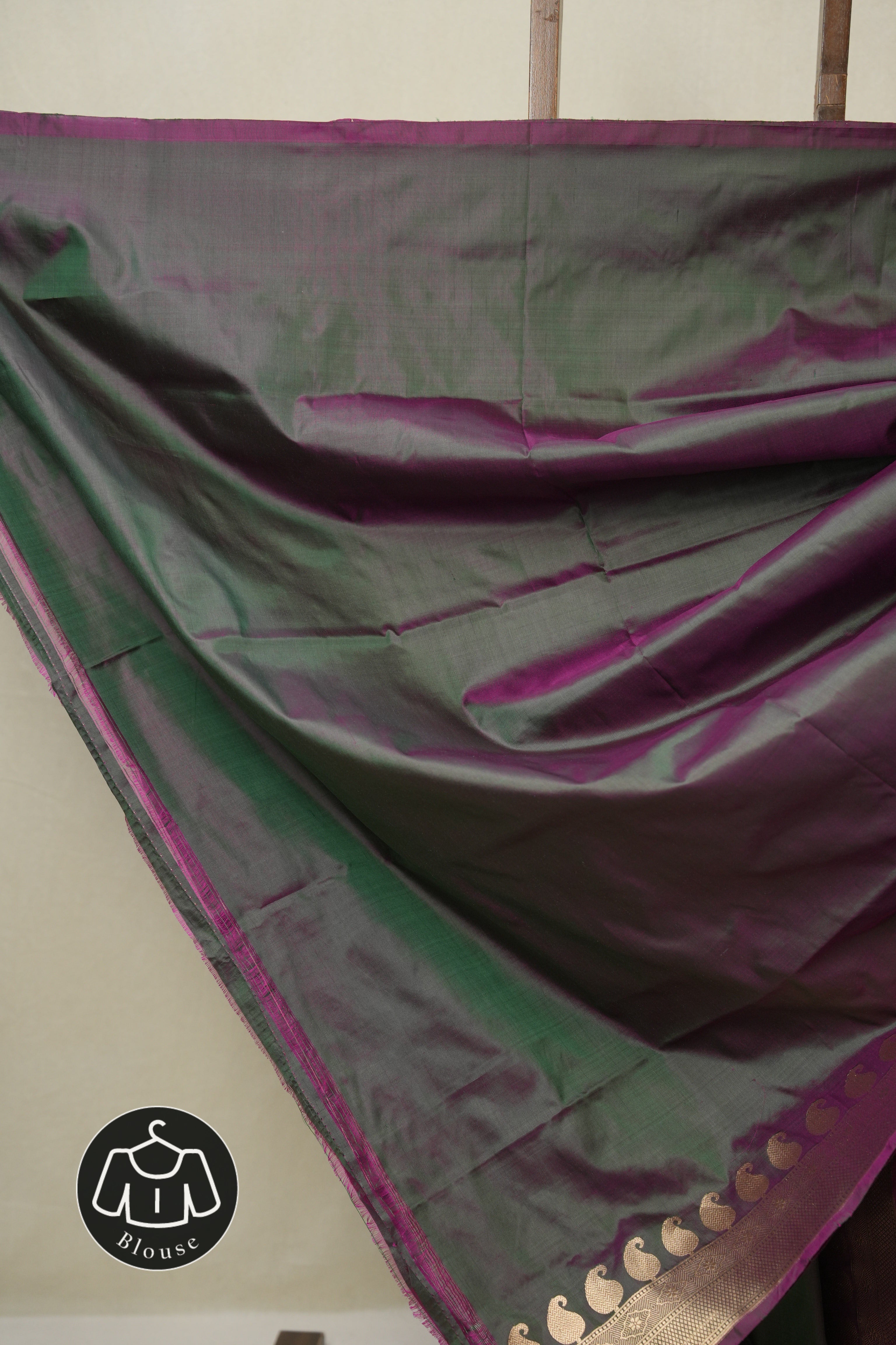 Two Tone Green Banarasi Silk Saree - SRTTGBSS895