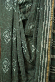 Emrald Green HBP Cotton Silk Saree With Chanderi Border - SREGCSS1555