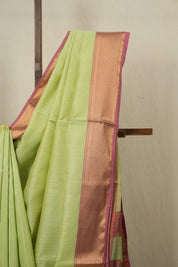 Pista Green Maheshwari Tissue Saree - SRPGMTS300
