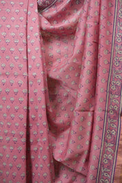 Pink HBP Cotton Silk Saree With Maheshwari Border - SRPCSS1703