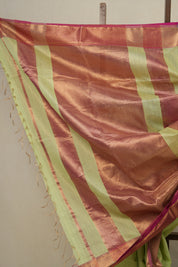 Pista Green Maheshwari Tissue Saree - SRPGMTS300