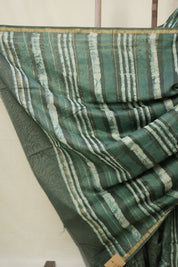 Emrald Green HBP Cotton Silk Saree With Chanderi Border - SREGCSS1555