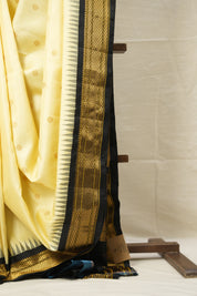 Cream Yellow Gadwal Silk Saree - SRCYGSS607