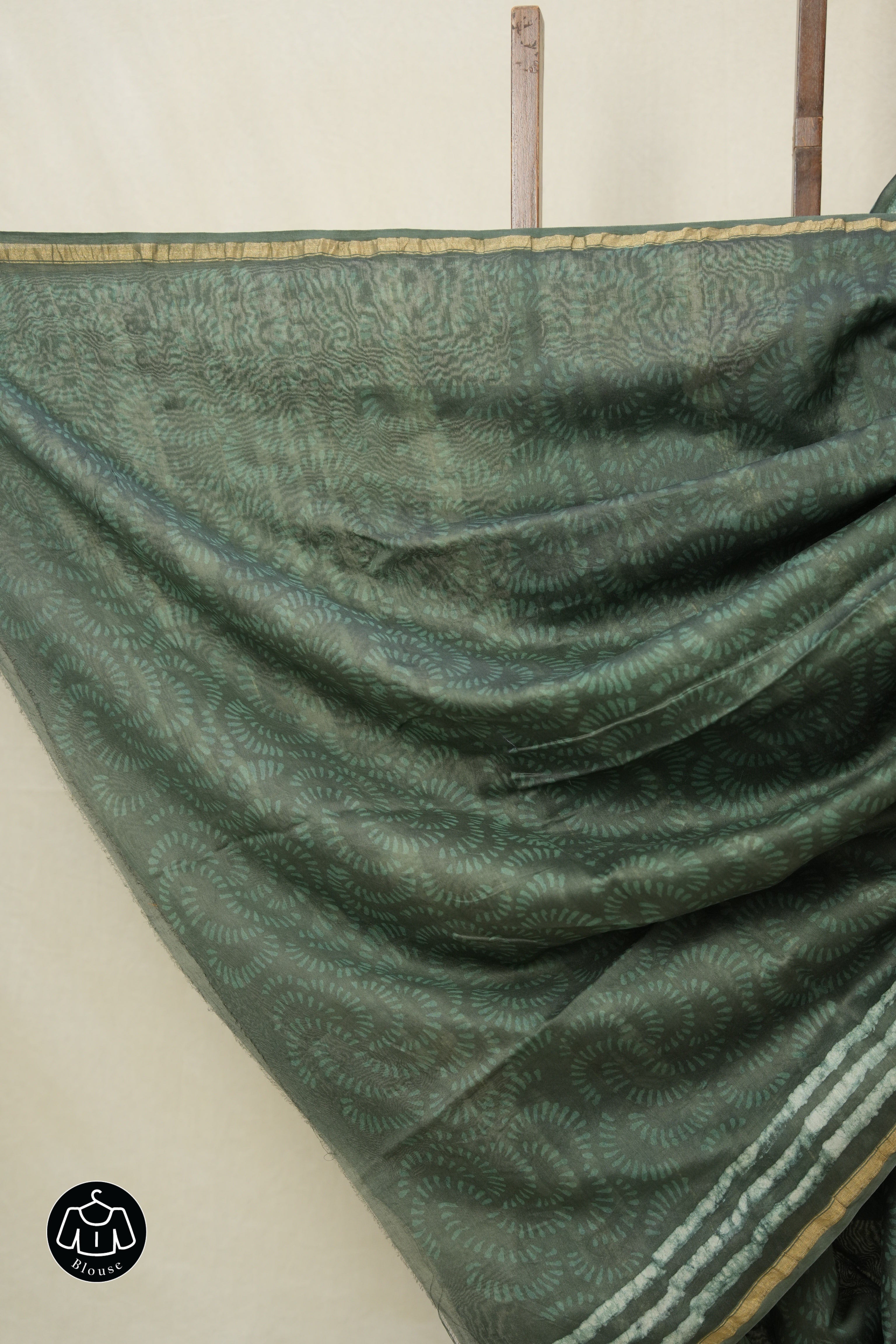 Emrald Green HBP Cotton Silk Saree With Chanderi Border - SREGCSS1555