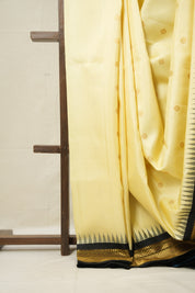 Cream Yellow Gadwal Silk Saree - SRCYGSS607