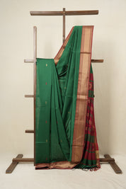 Green Silk Maheshwari Saree -SRGSMS196