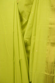 Lime Green Cotton Paithani Saree - SRLGCPS834