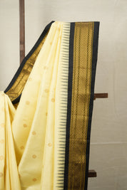 Cream Yellow Gadwal Silk Saree - SRCYGSS607