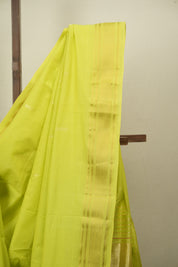 Lime Green Cotton Paithani Saree - SRLGCPS834