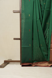 Green Silk Maheshwari Saree -SRGSMS196