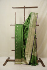 Mehendi Green Banarasi Silk Saree - SRMGBSS899