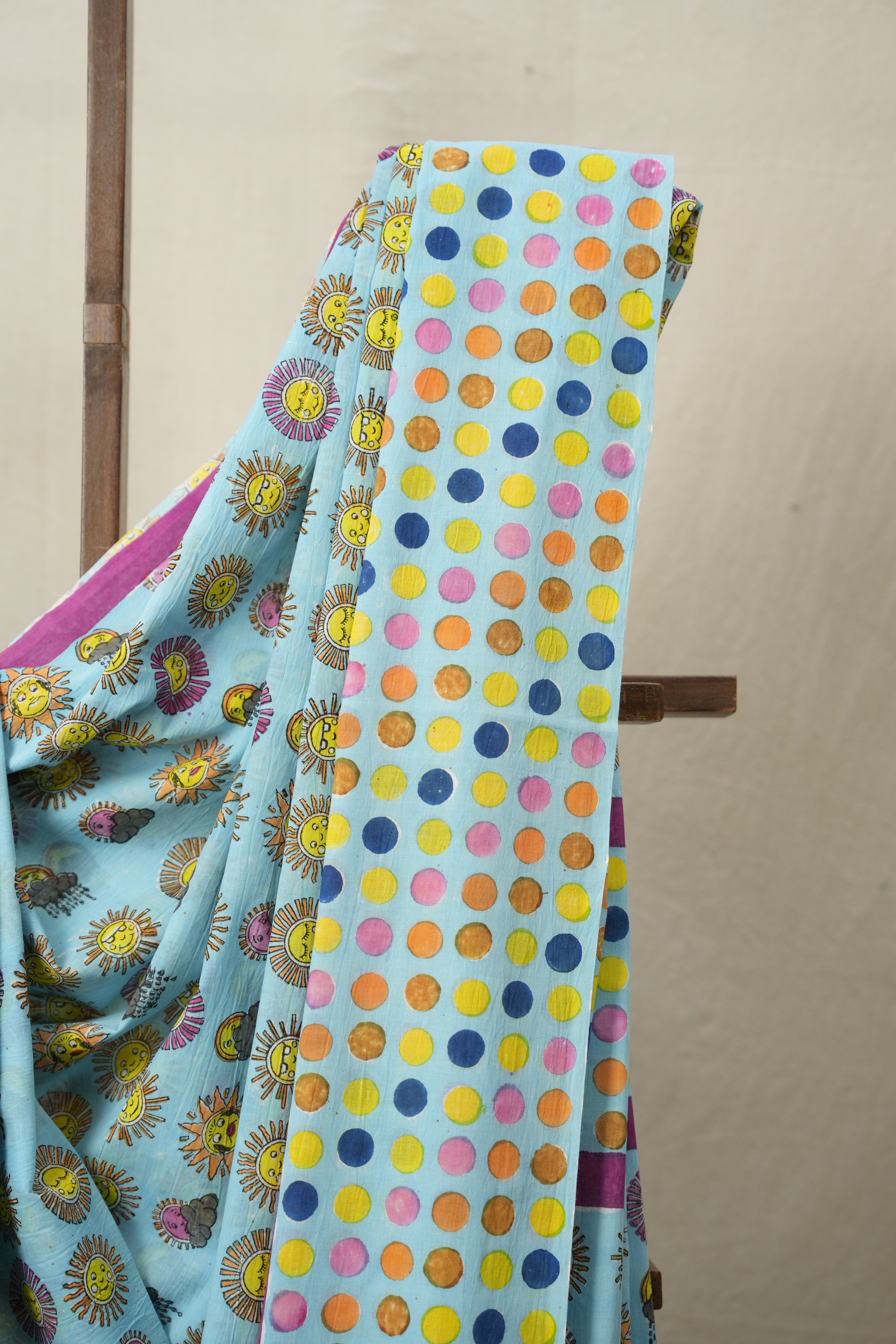Sky Blue HBP Signature Cotton Saree - SRSBSCS009