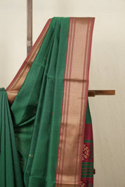 Green Silk Maheshwari Saree -SRGSMS196