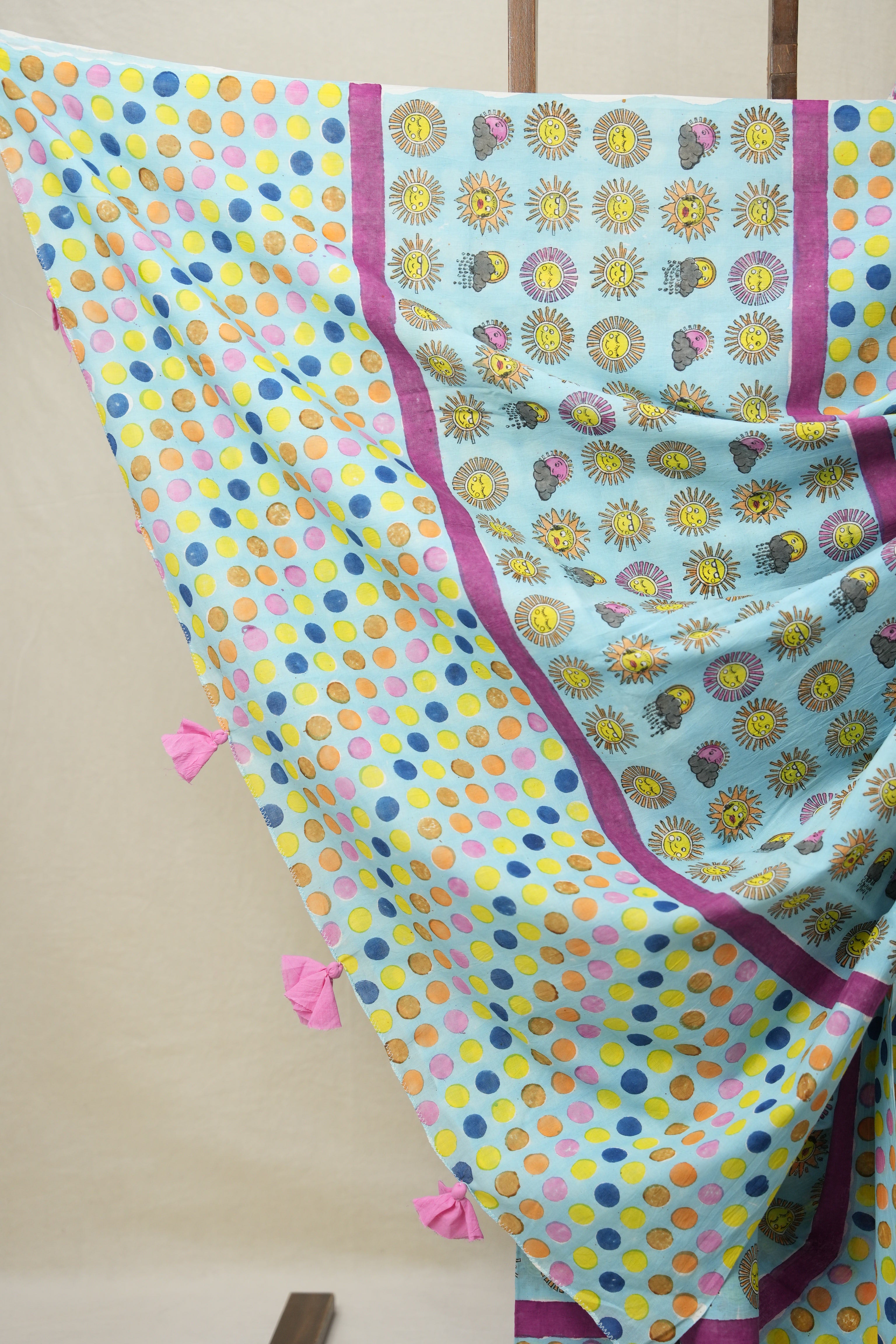 Sky Blue HBP Signature Cotton Saree - SRSBSCS009