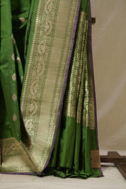 Mehendi Green Banarasi Silk Saree - SRMGBSS899