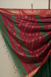 Green Silk Maheshwari Saree -SRGSMS196