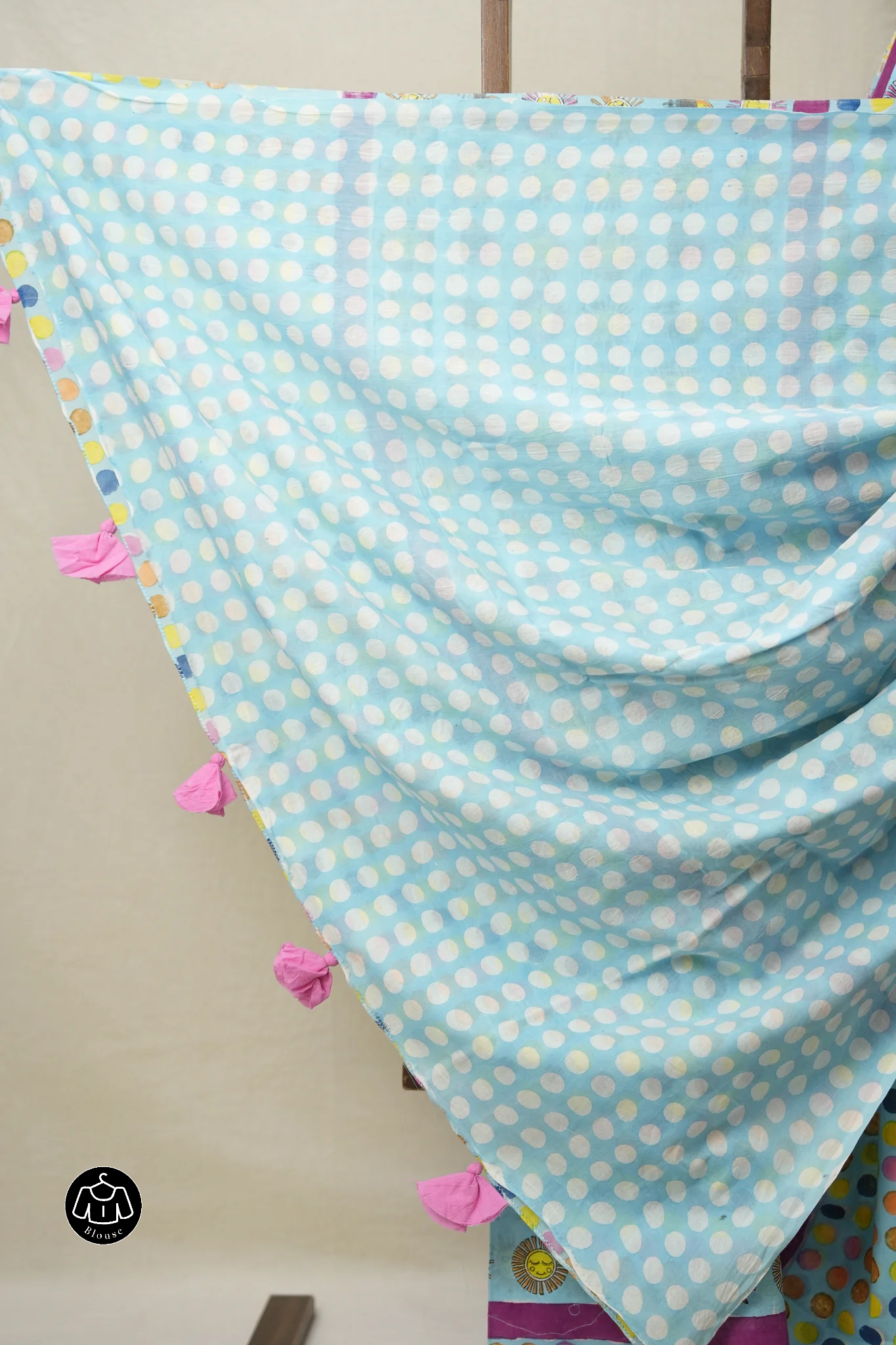 Sky Blue HBP Signature Cotton Saree - SRSBSCS009