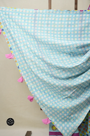 Sky Blue HBP Signature Cotton Saree - SRSBSCS009
