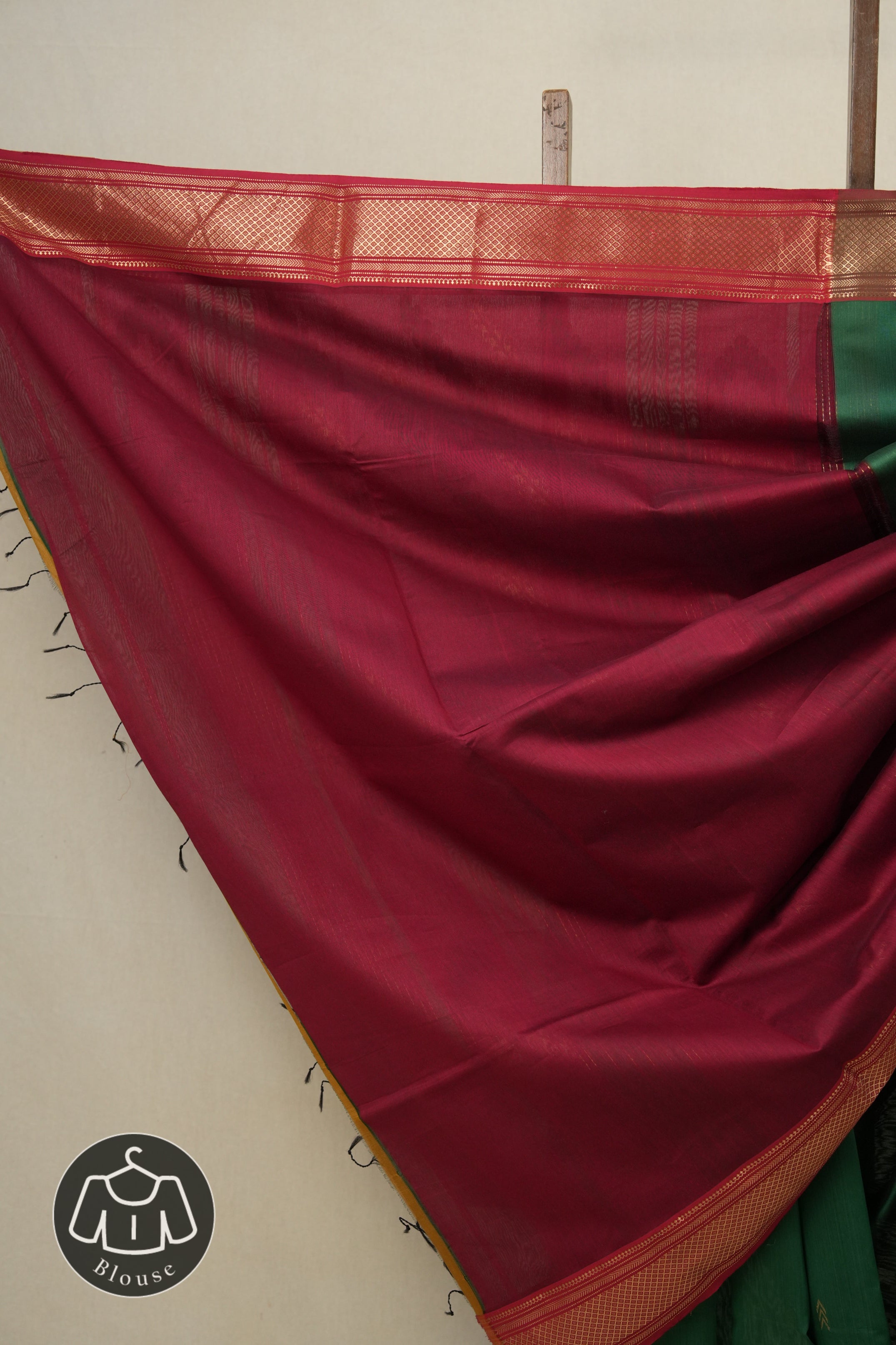 Green Silk Maheshwari Saree -SRGSMS196