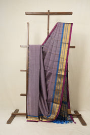 Light Purple Gadwal Cotton Silk Saree - SRLPGCSS37