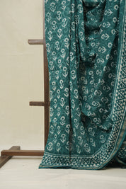 Green HBP Cotton Silk Saree With Chanderi Border - SRGCSS1554