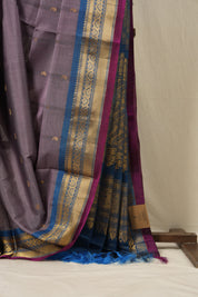 Light Purple Gadwal Cotton Silk Saree - SRLPGCSS37