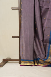 Light Purple Gadwal Cotton Silk Saree - SRLPGCSS37