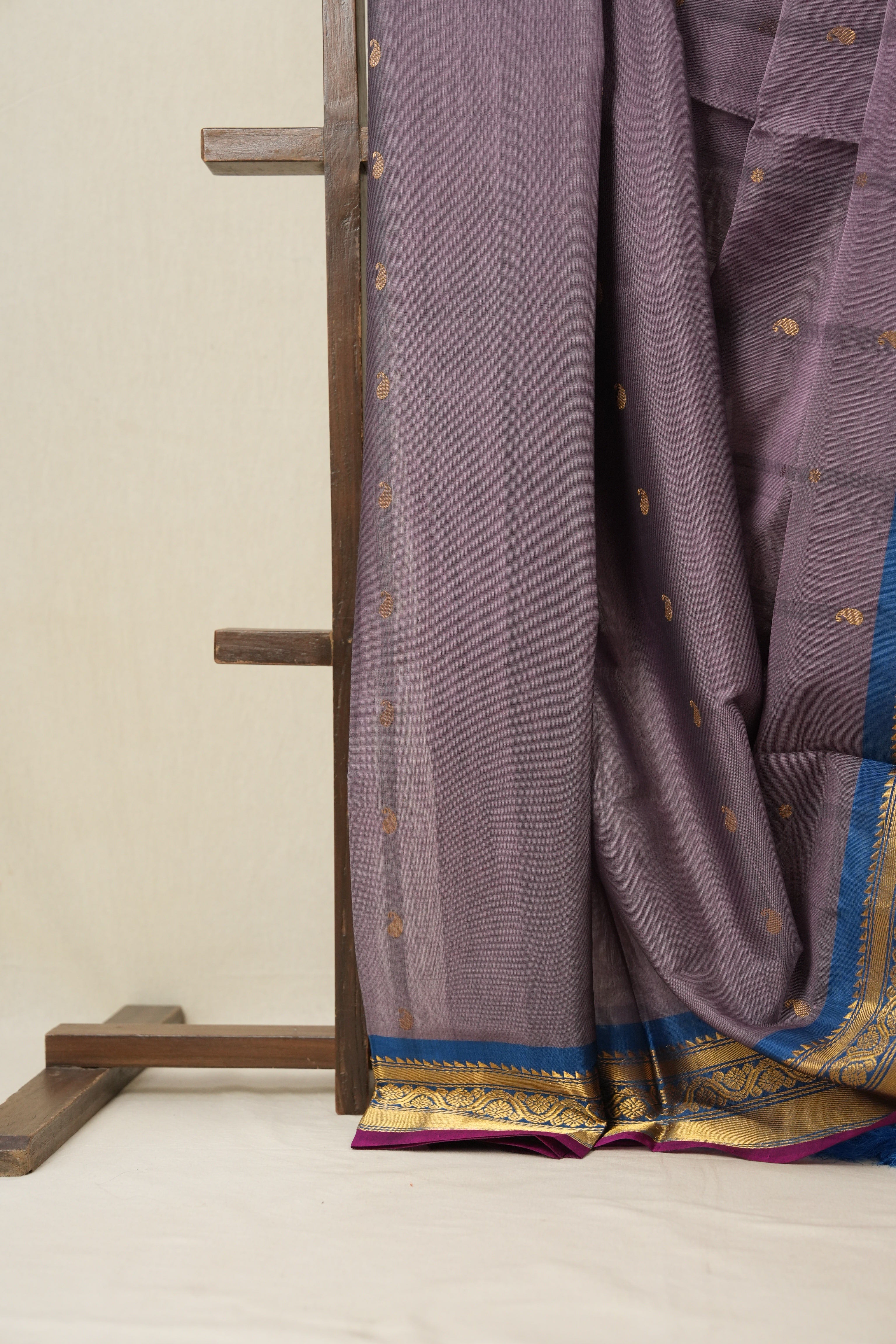 Light Purple Gadwal Cotton Silk Saree - SRLPGCSS37